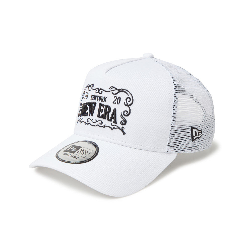Trucker Cap Grey And White Snapback New Era 9FORTY A-Frame