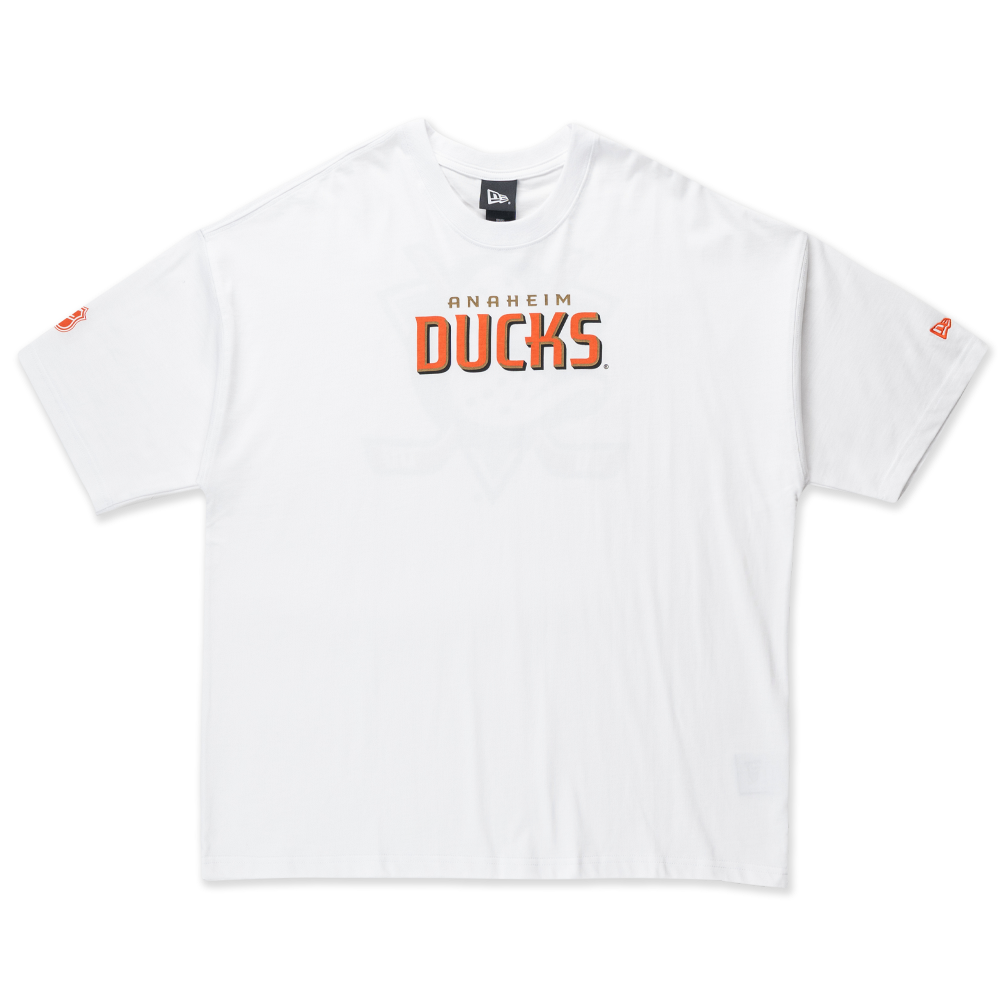 New Era Anaheim Ducks NHL White Oversized Short Sleeve T-Shirt