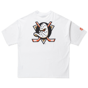 New Era Anaheim Ducks NHL White Oversized Short Sleeve T-Shirt
