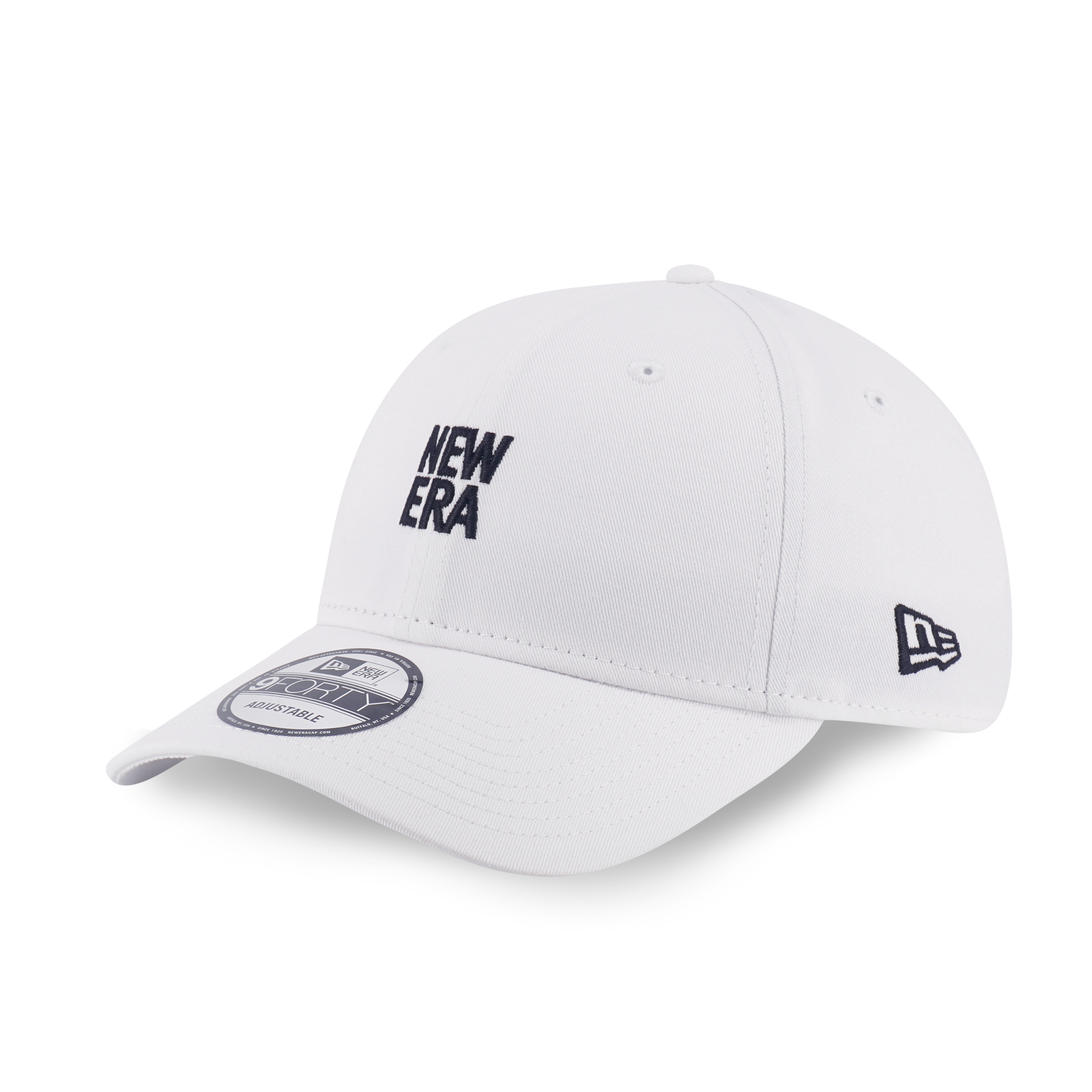 New Era 9FORTY Wordmark White Adjustable Cap – urbanAthletics