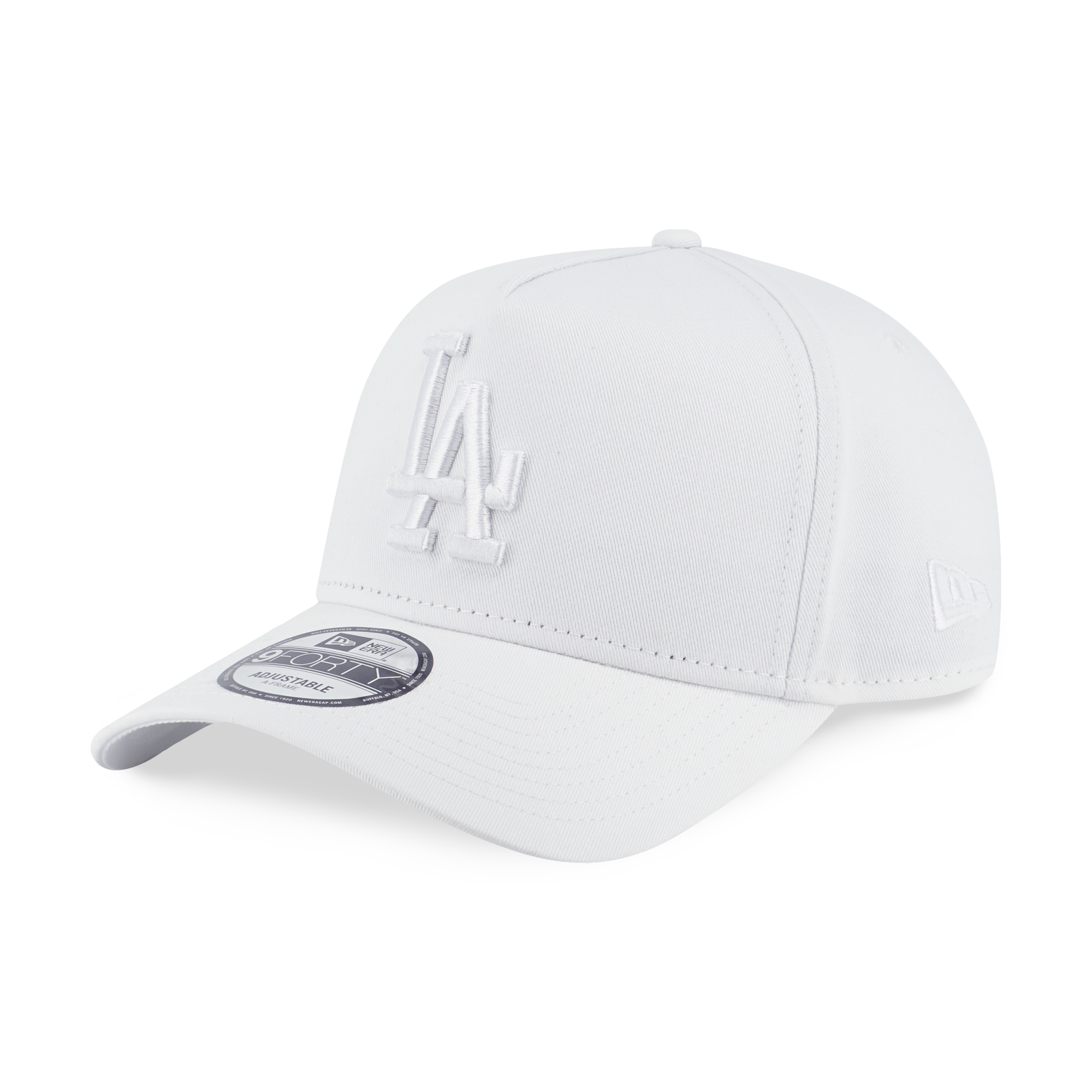 New Era 9FORTY A-Frame Los Angeles Dodgers Tonal White Snapback