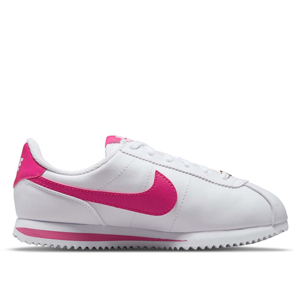 Nike Big Kids Cortez Basic SL Shoes White Hot Pink urbanAthletics