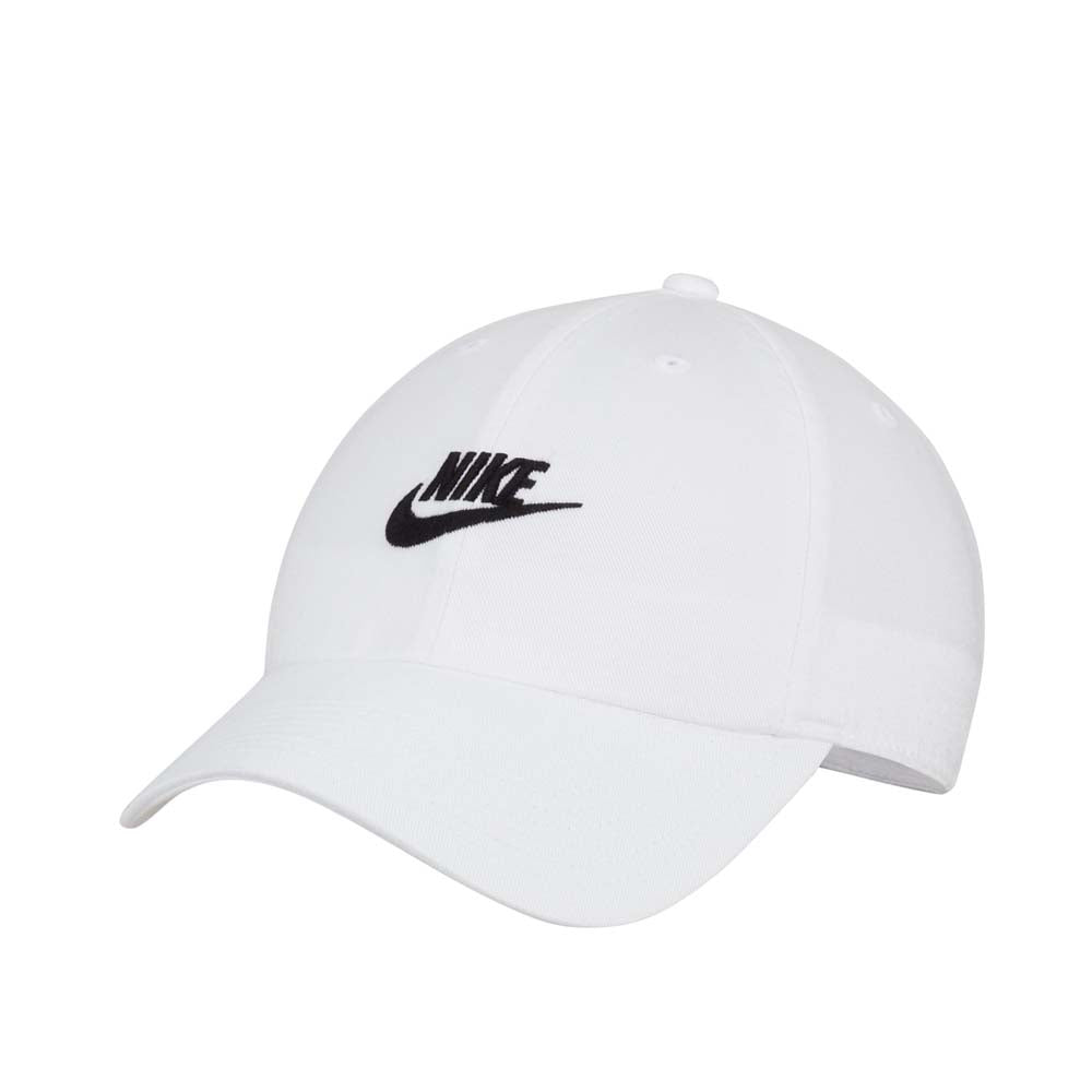 Nike Club Unstructured Futura Wash Cap White Black urbanAthletics