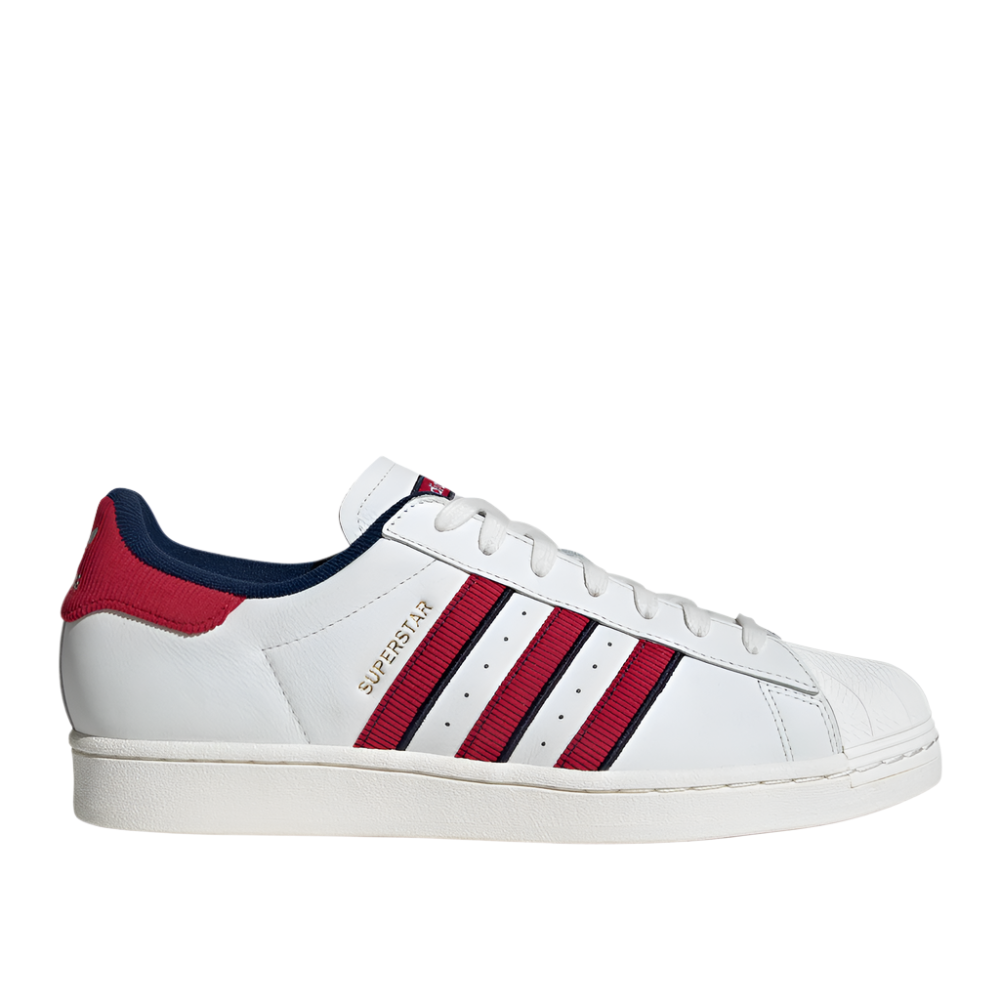 Red adidas shoes superstar discount