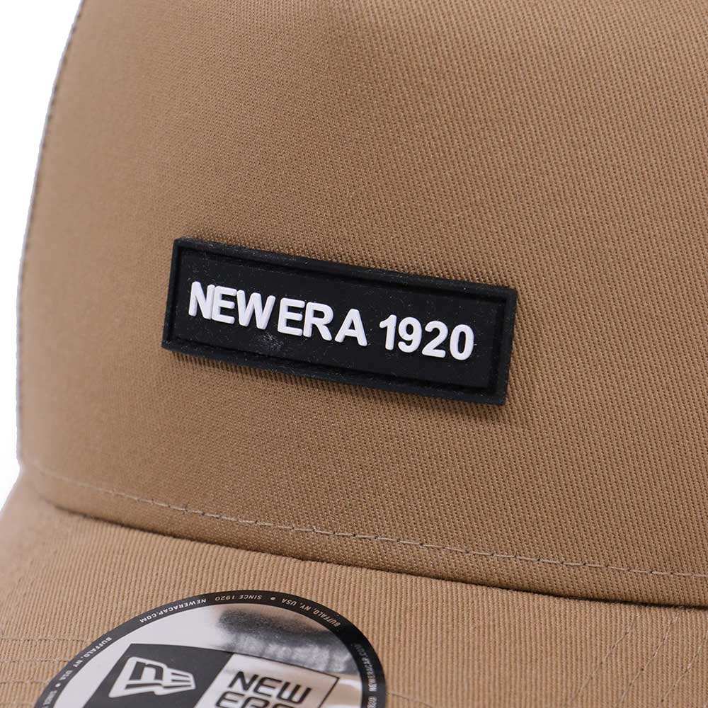 New Era 9FORTY A-Frame Wordmark Patch NE1920 Khaki Trucker Cap