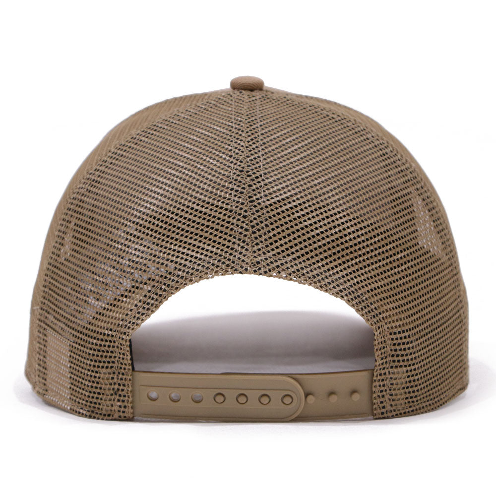 New Era 9FORTY A-Frame Wordmark Patch NE1920 Khaki Trucker Cap