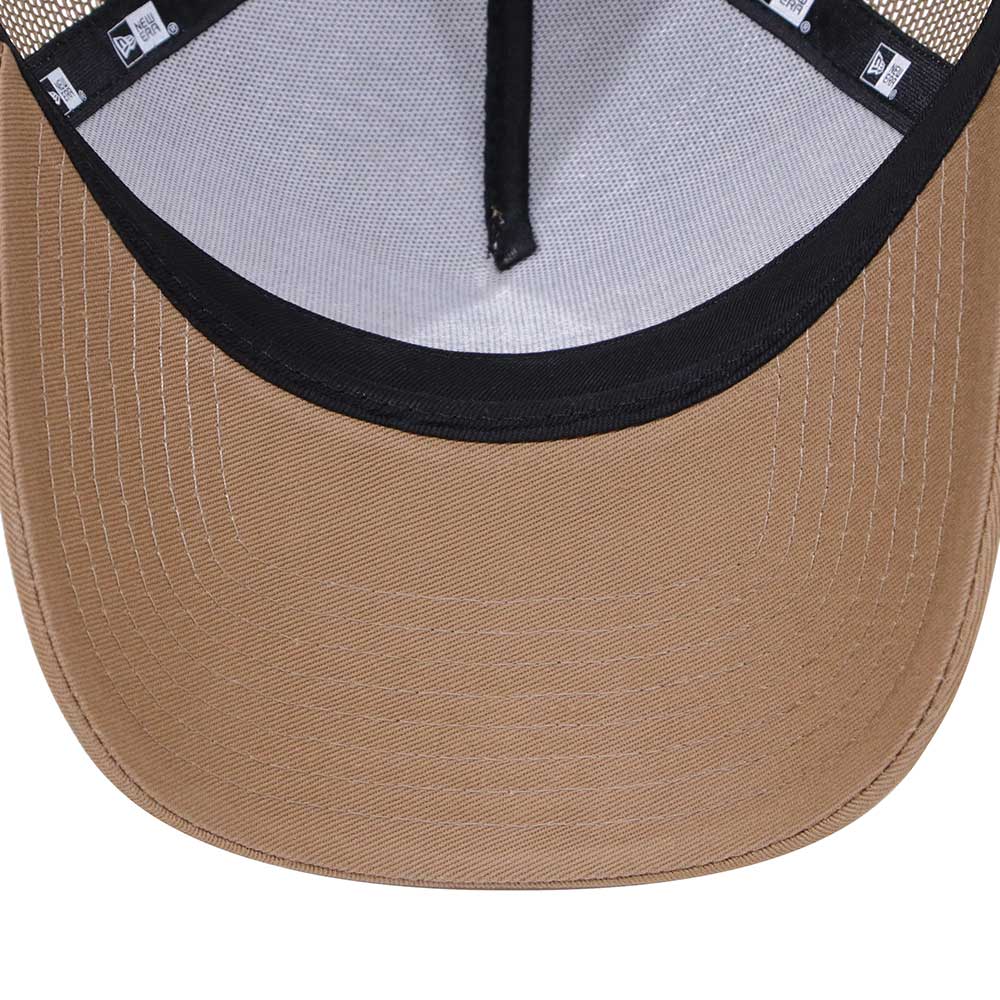 New Era 9FORTY A-Frame Wordmark Patch NE1920 Khaki Trucker Cap