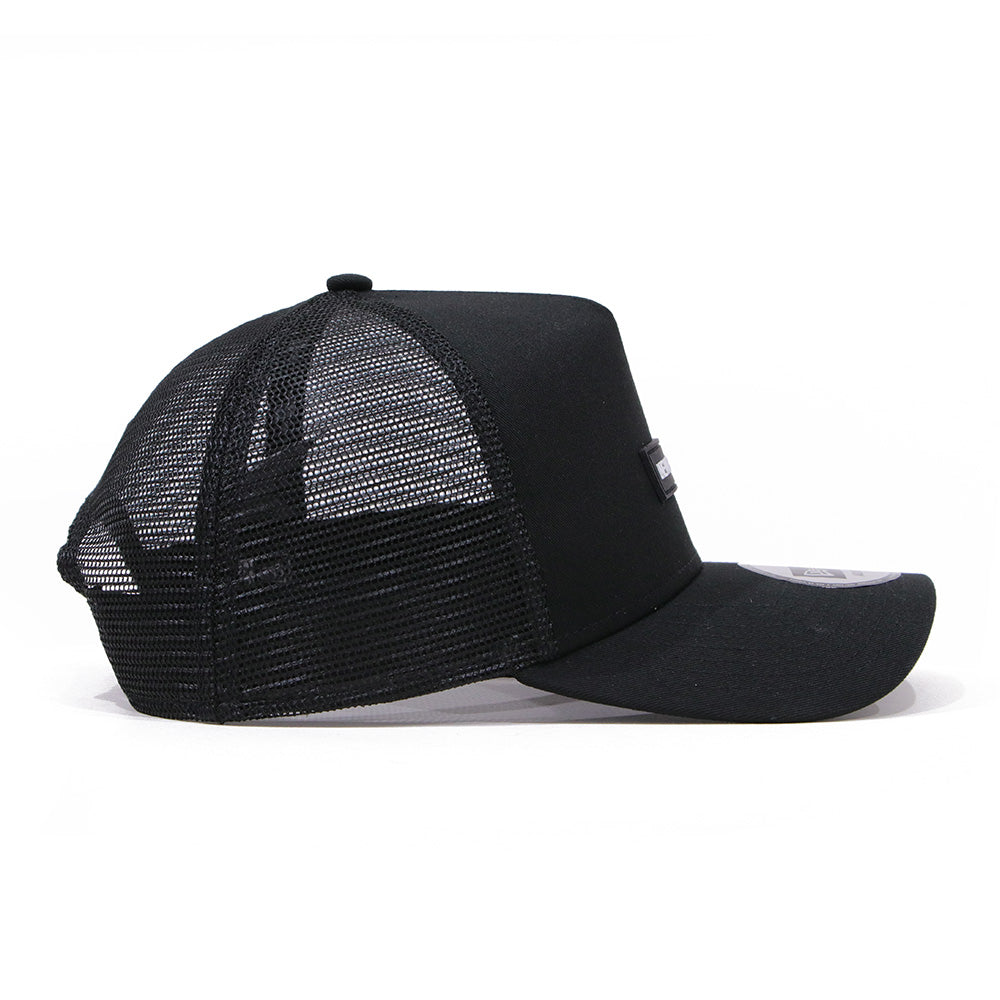 New Era 9FORTY A-Frame Wordmark Patch NE1920 Black Trucker Cap