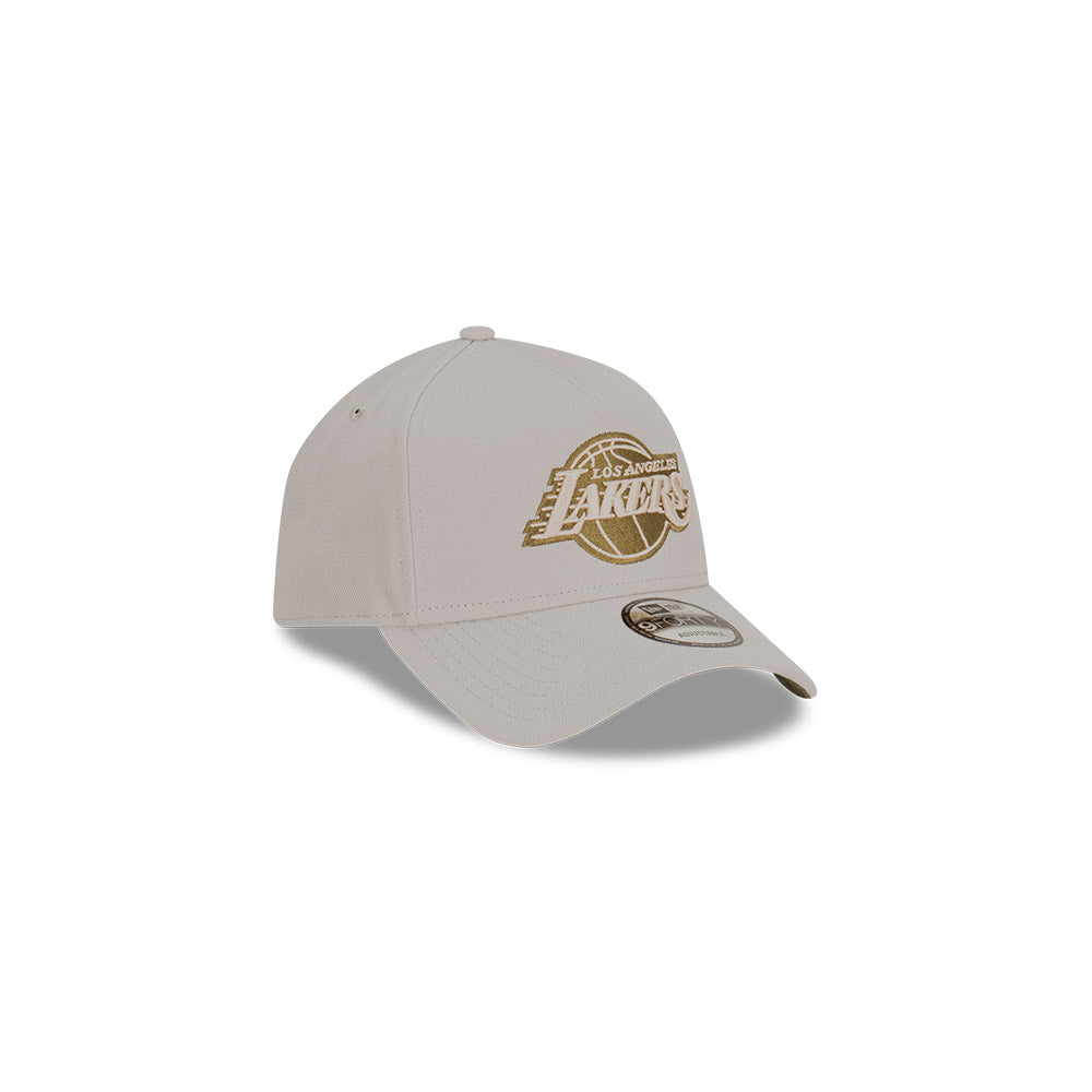 New Era 9FORTY A-Frame Los Angeles Lakers Medium Silver Olive Adjustable Cap