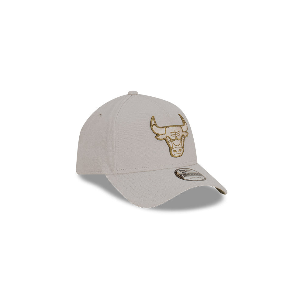 New Era 9FORTY A-Frame Chicago Bulls Medium Silver Olive Adjustable Cap
