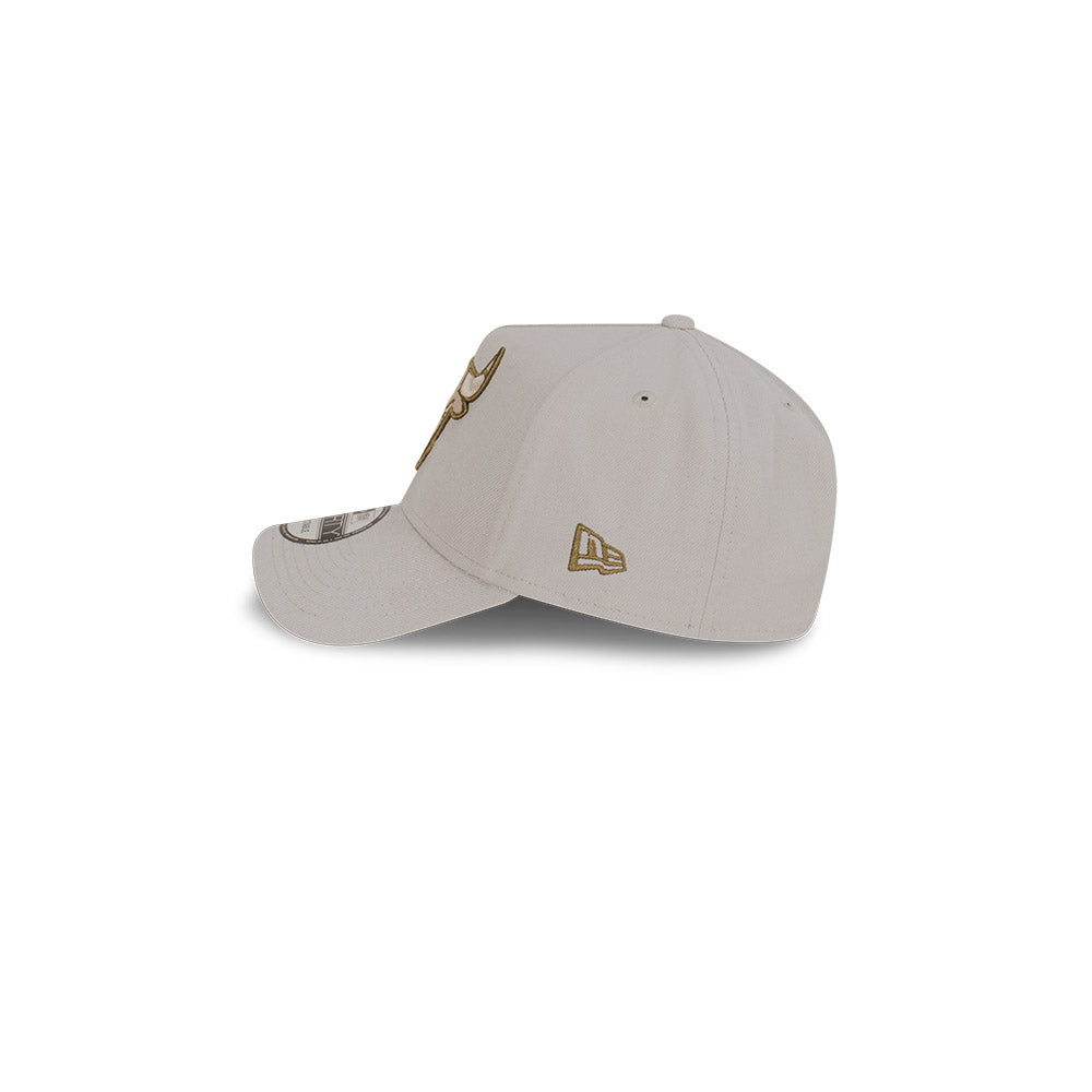 New Era 9FORTY A-Frame Chicago Bulls Medium Silver Olive Adjustable Cap