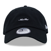 New Era Casual Classic Strap Logo Mini Script Black Adjustable Cap