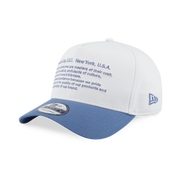 New Era Basic Faded Blue Visor White 9FORTY AF Cap