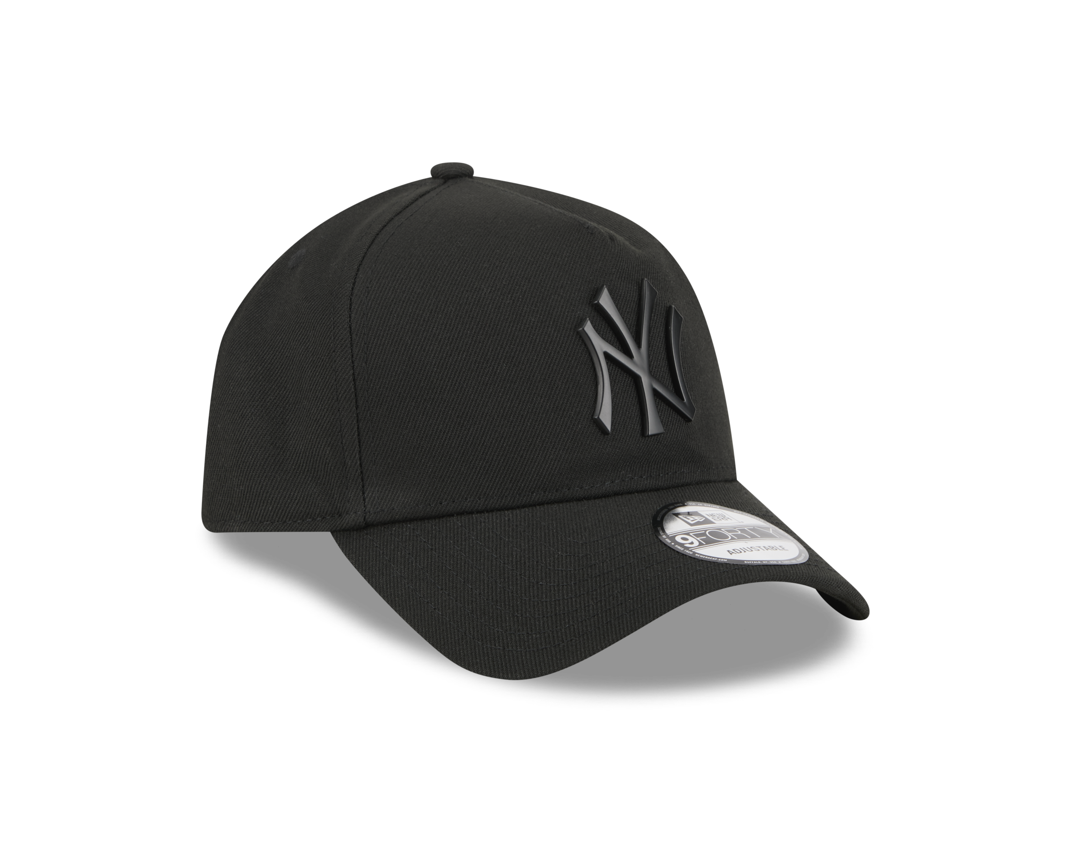 New Era 9FORTY A-Frame New York Yankees Metal Badge Black Adjustable Cap