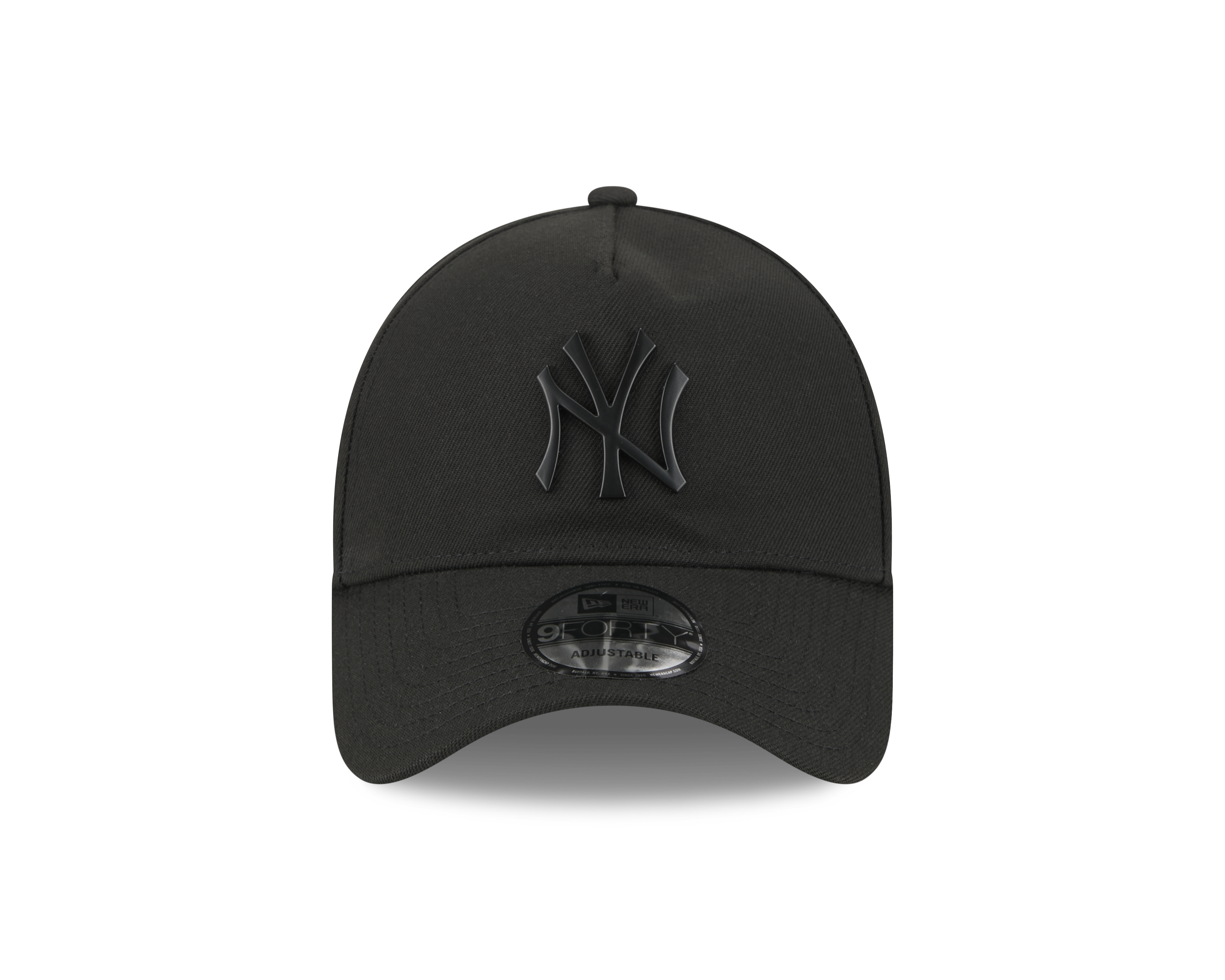 New Era 9FORTY A-Frame New York Yankees Metal Badge Black Adjustable Cap