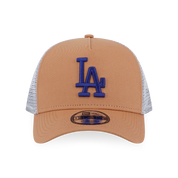 New Era 9FORTY A-Frame Trucker New York Yankees MLB Color Deep Sand Snapback Cap