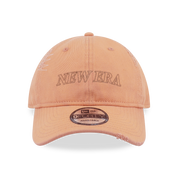 New Era 9FORTY Logo Washed Deep Sand Unstructured Adjustable Cap