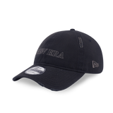 New Era 9FORTY Logo Washed Black Unstructured Adjustable Cap