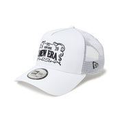 New Era 9FORTY A-Frame Trucker Frame Logo White Snapback Cap