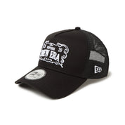 New Era 9FORTY A-Frame Trucker Frame Logo Black Snapback Cap