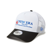 New Era 9FORTY A-Frame Cap Logo White Black Trucker Snapback Cap