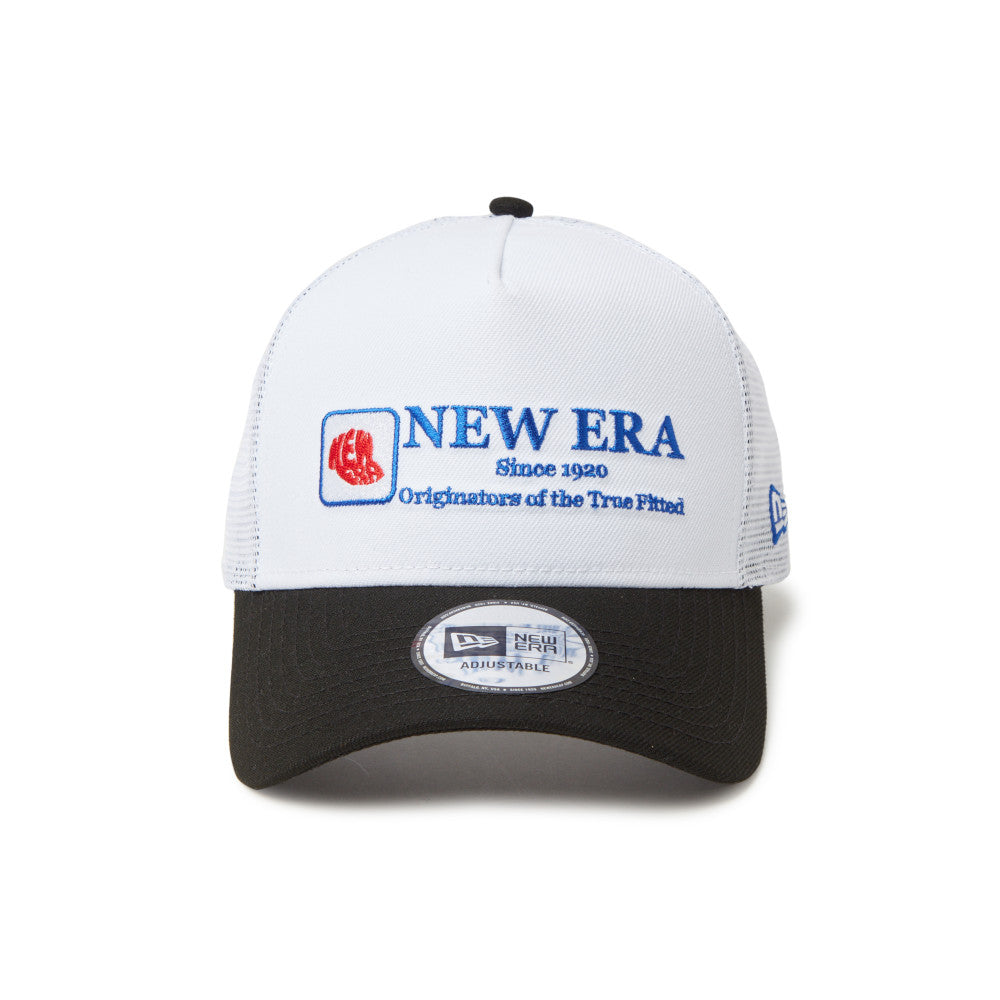 New Era 9FORTY A-Frame Cap Logo White Black Trucker Snapback Cap