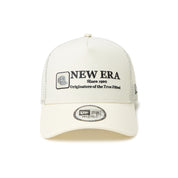 New Era 9FORTY A-Frame Cap Logo Chrome White Trucker Snapback Cap
