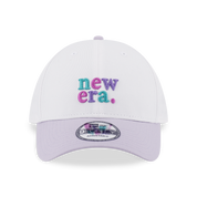 New Era 9FORTY Wordmark 90s Vibe White Soft Lavender Adjustable Cap