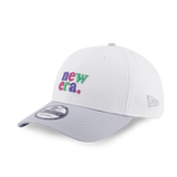 New Era 9FORTY Wordmark 90s Vibe White Dolphin Gray Adjustable Cap