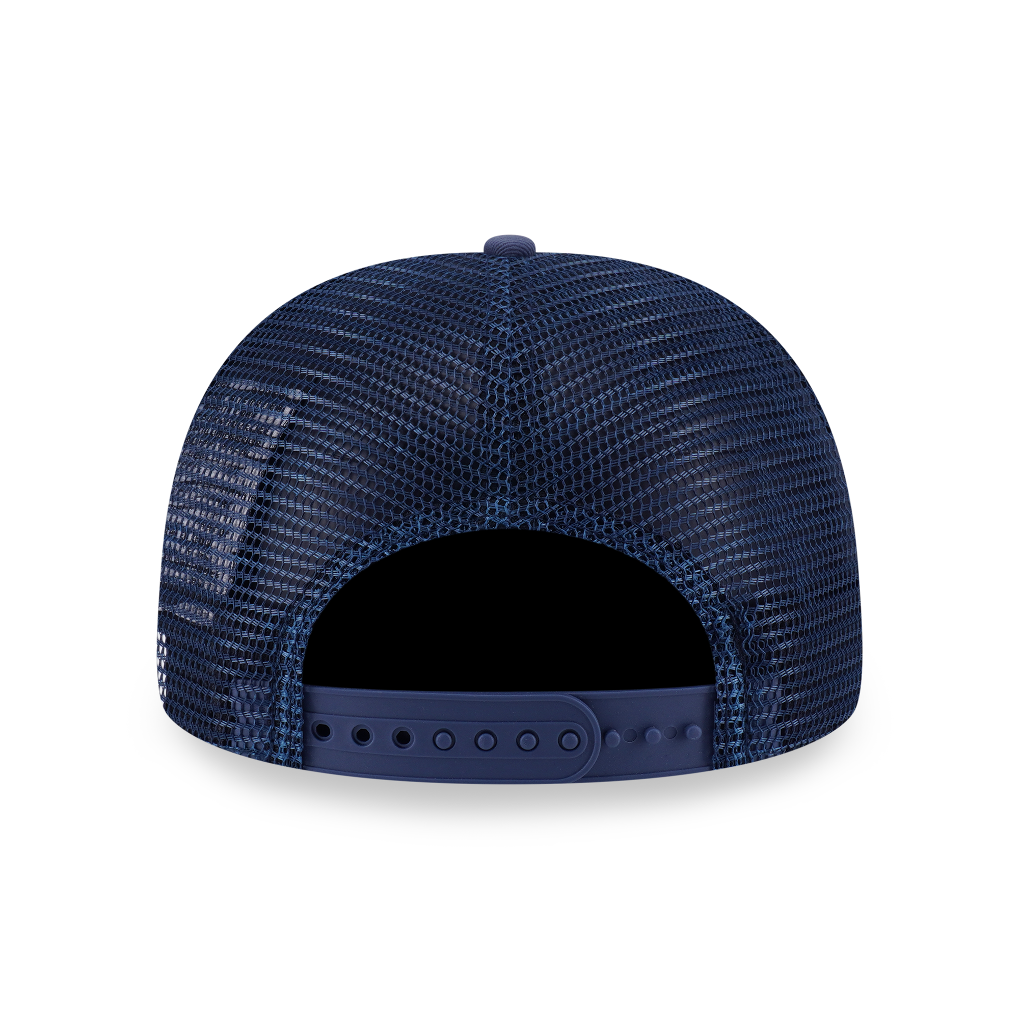 New Era 9FORTY A-Frame Trucker Script Basic Muted Indigo Snapback Cap
