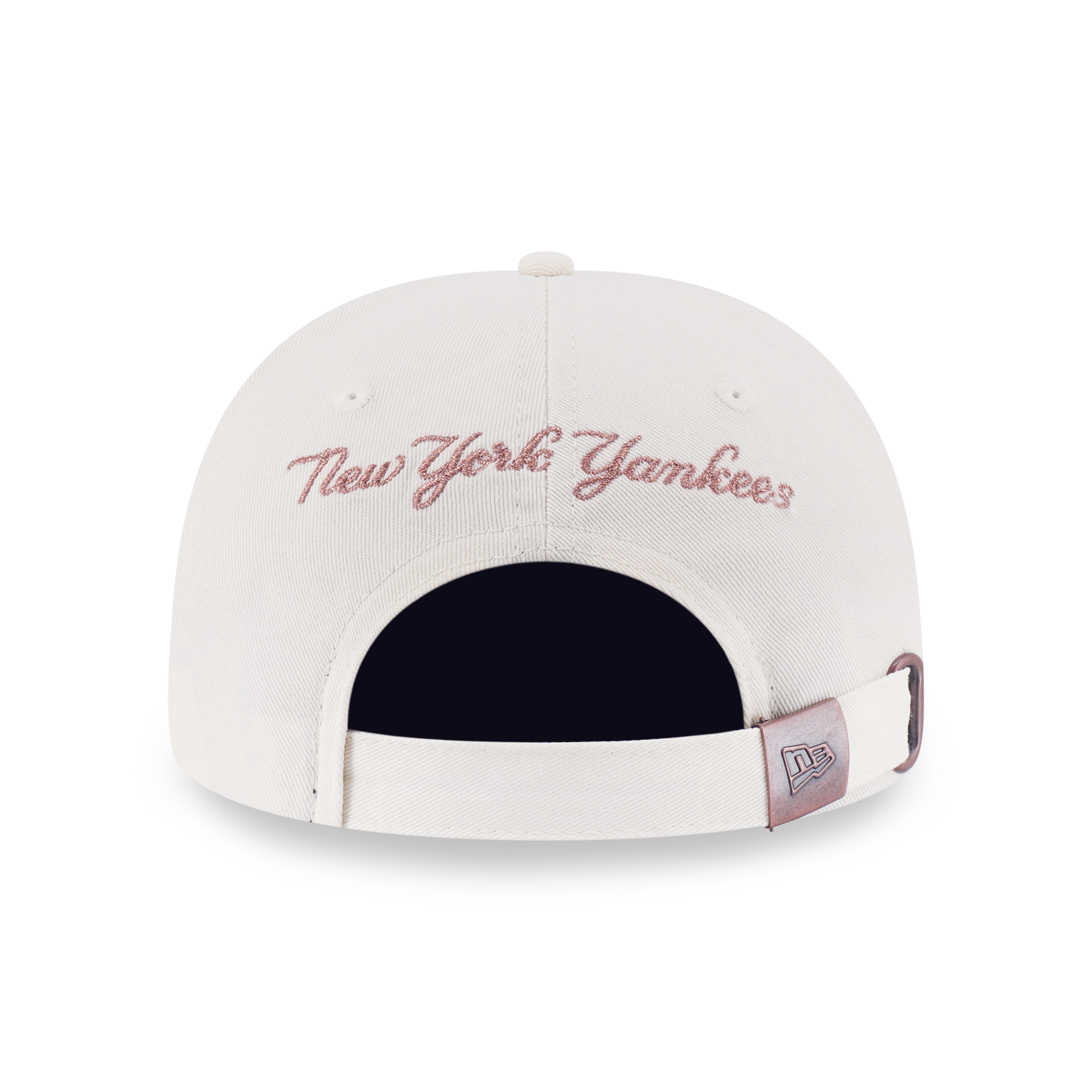 New Era 9FORTY A-Frame New York Yankees Metal Copper Chrome White Adjustable Cap