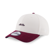 New Era 9FORTY Script Metal Copper Chrome White Maroon Adjustable Cap