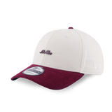 New Era 9FORTY Script Metal Copper Chrome White Maroon Adjustable Cap