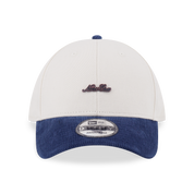 New Era 9FORTY Script Metal Copper Chrome White Indigo Adjustable Cap
