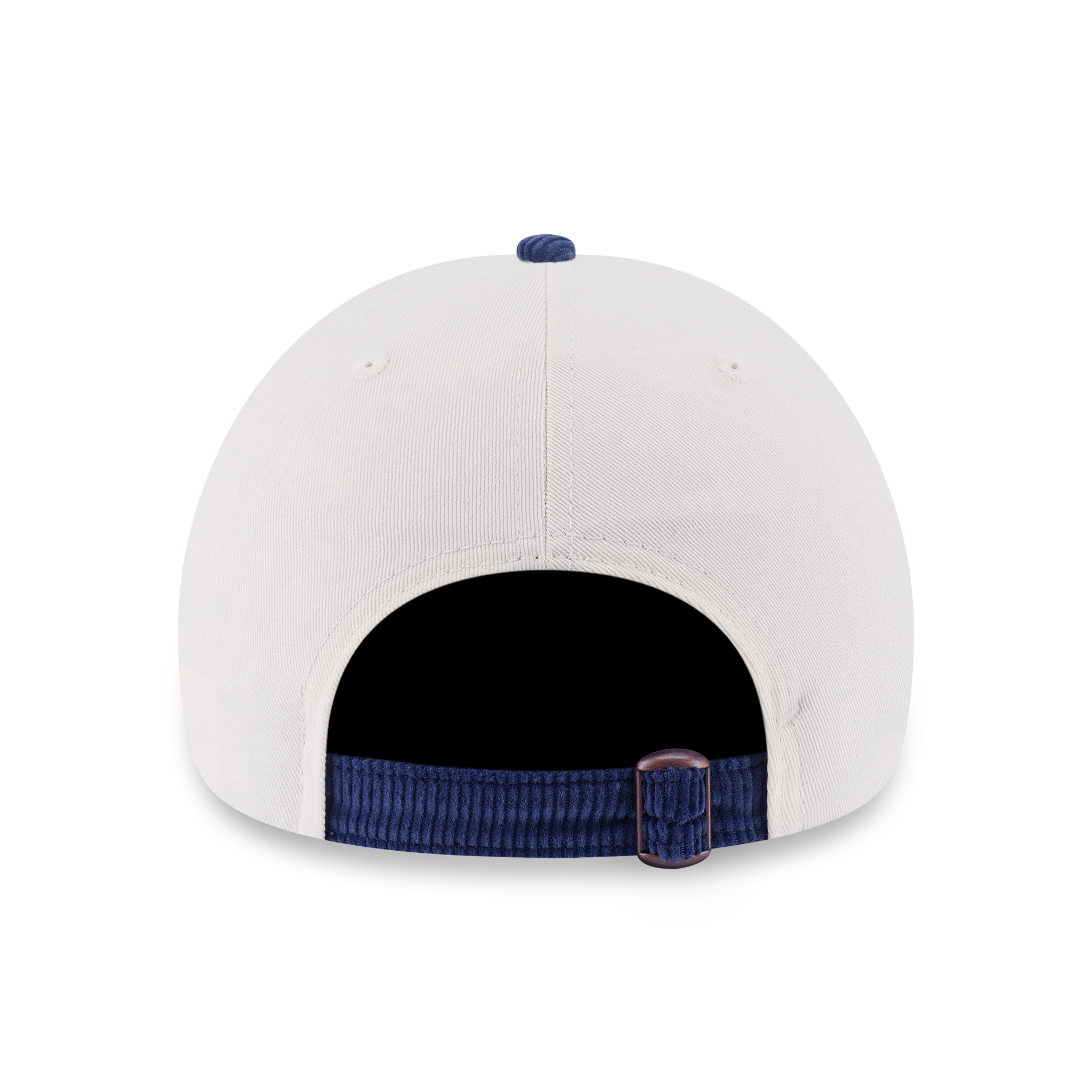New Era 9FORTY Script Metal Copper Chrome White Indigo Adjustable Cap