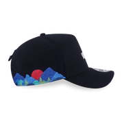 New Era 9FORTY A-Frame Mountain Logo Black Snapback Cap