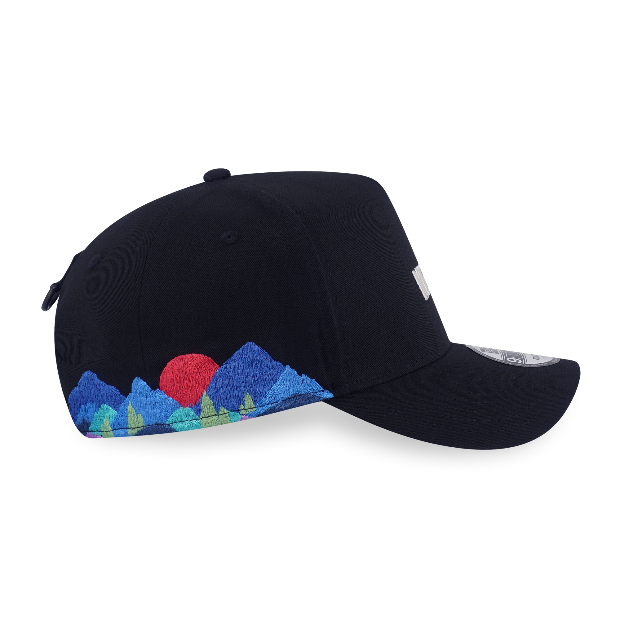 New Era 9FORTY A-Frame Mountain Logo Black Snapback Cap