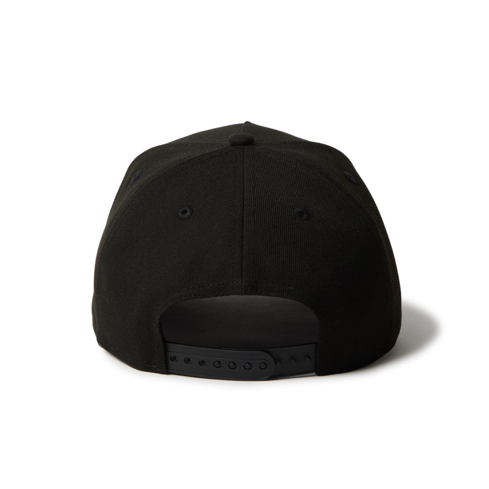 New Era 9FORTY A-Frame Leather Patch Black Adjustable Cap