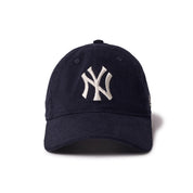 New Era 9TWENTY Leather New York Yankees Micro Corduroy Navy Strapback Adjustable Cap