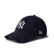 New Era 9TWENTY Leather New York Yankees Micro Corduroy Navy Strapback Adjustable Cap