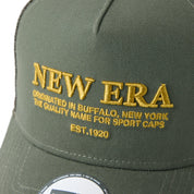 New Era 9FORTY A-Frame Wordmark Logo Duck Moss Adjustable Cap