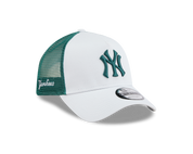 New Era 9FORTY A-Frame New York Yankees Color Era SIlver Snow Green Trucker Adjustable Cap