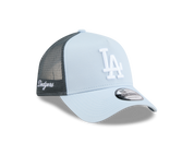 New Era Los 9FORTY A-Frame Angeles Dodgers Color Era Soft Blue Navy Gray Trucker Adjustable Cap
