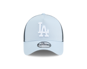 New Era Los 9FORTY A-Frame Angeles Dodgers Color Era Soft Blue Navy Gray Trucker Adjustable Cap