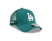 New Era 9FORTY A-Frame Los Angeles Dodgers Color Era Pine Needle Green Trucker Adjustable Cap