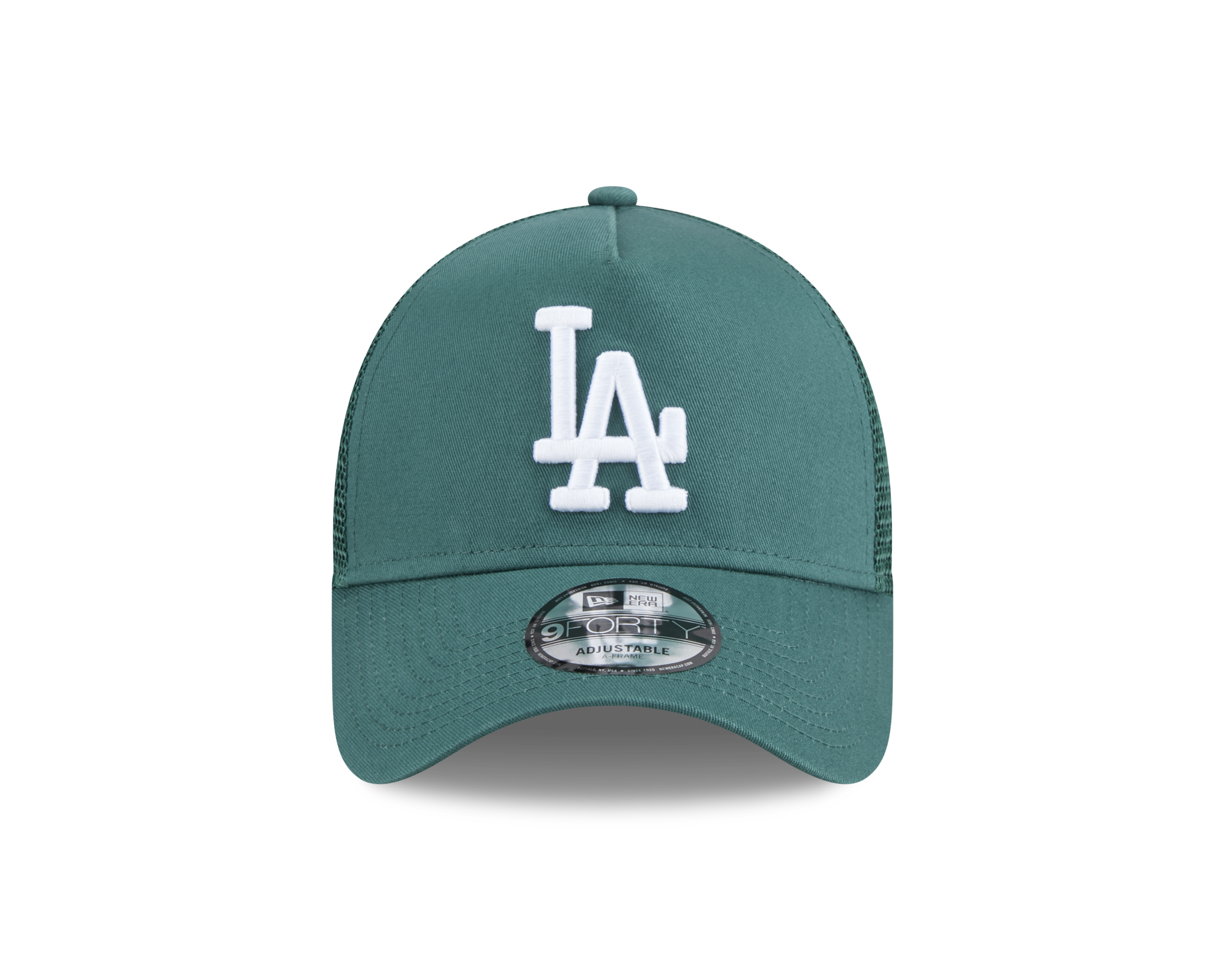 New Era 9FORTY A-Frame Los Angeles Dodgers Color Era Pine Needle Green Trucker Adjustable Cap
