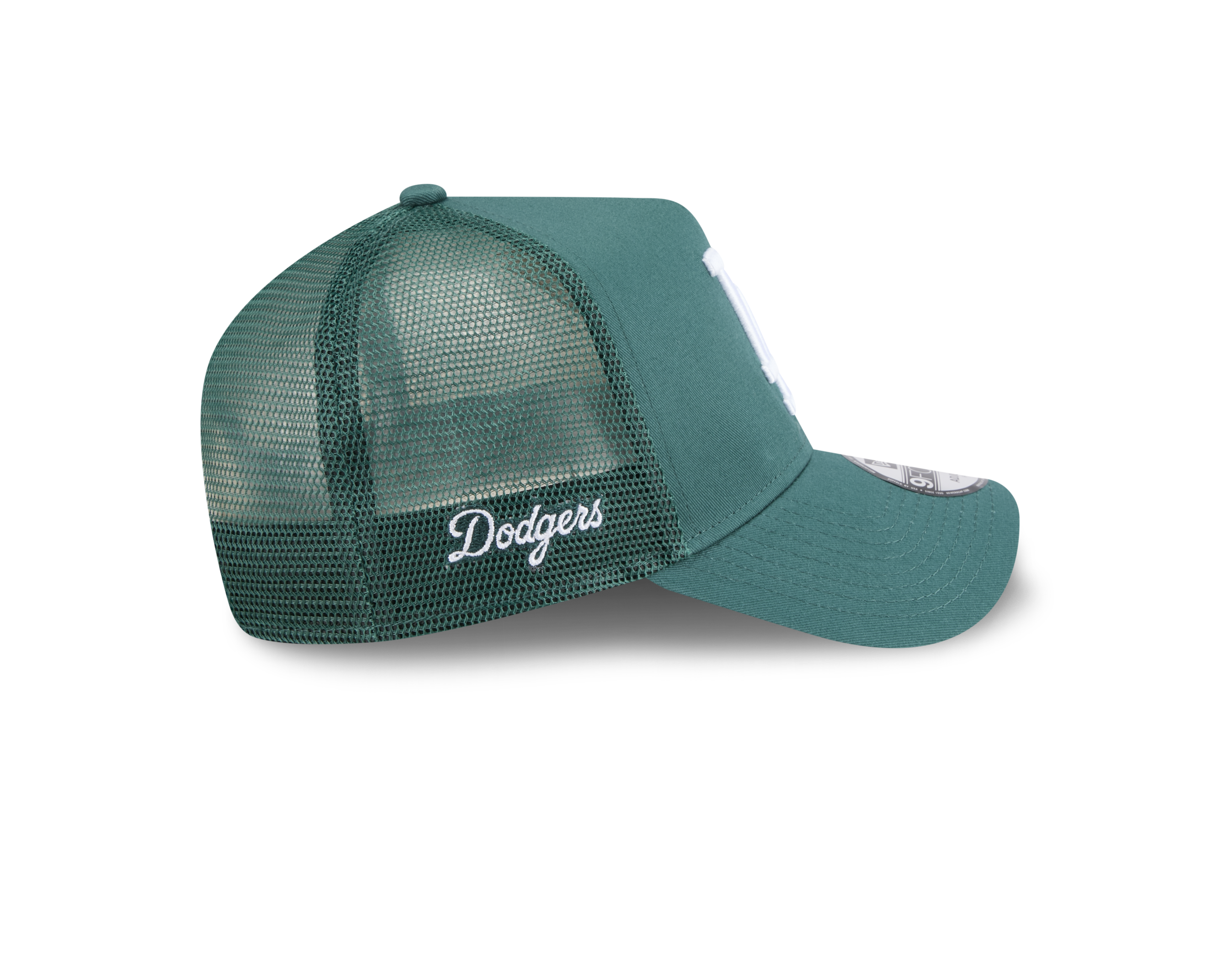 New Era 9FORTY A-Frame Los Angeles Dodgers Color Era Pine Needle Green Trucker Adjustable Cap