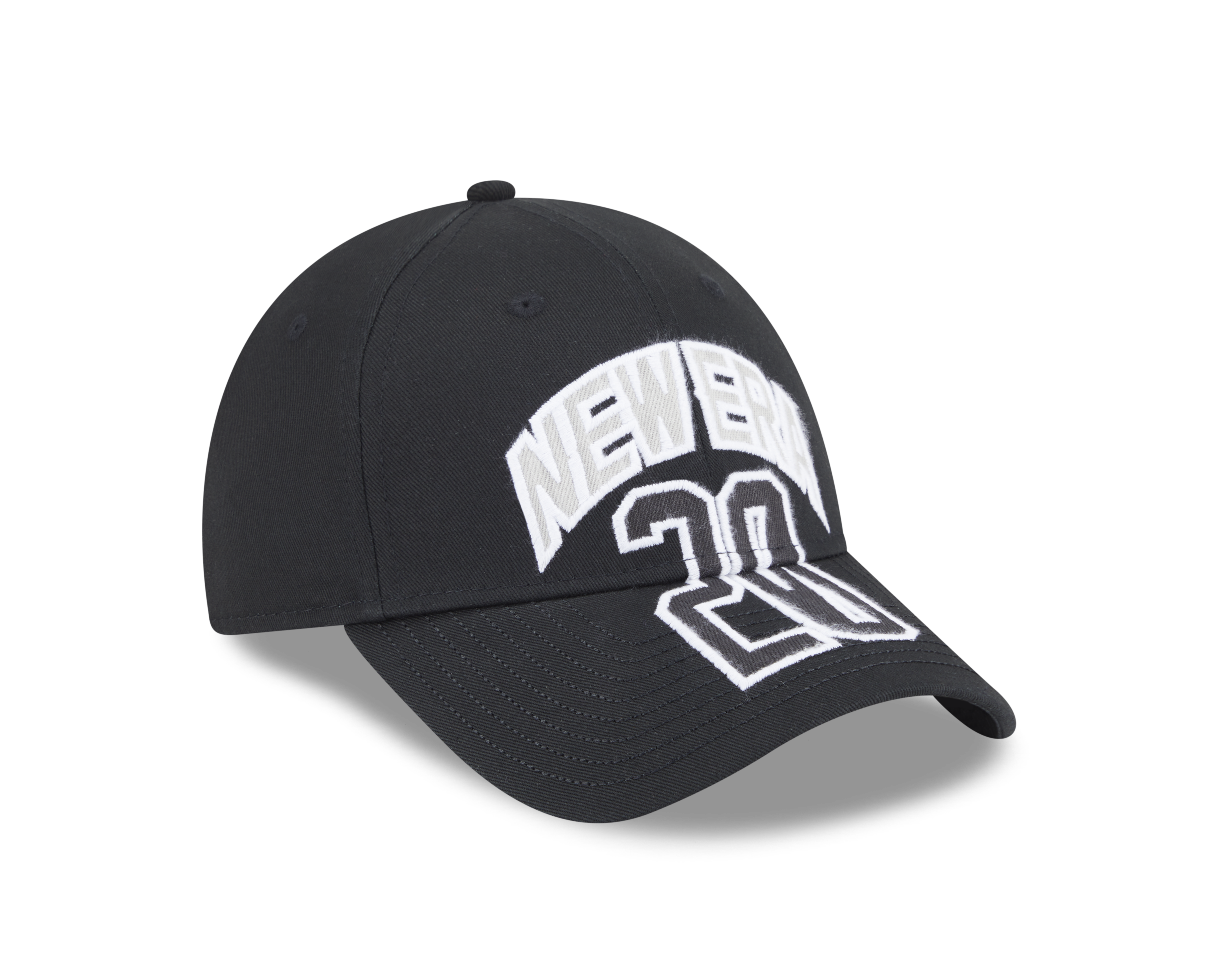New Era 9FORTY Wordmark Street Archived Black Cross Panels Adjustable Cap