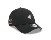 New Era 9FORTY NE Script Metal Bronze Badge Black Unstructured Adjustable Cap