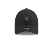 New Era 9FORTY NE Script Metal Bronze Badge Black Unstructured Adjustable Cap